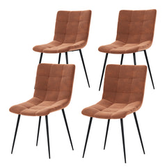 Richton Set Of 4 Fabric Dining Chairs, Orange