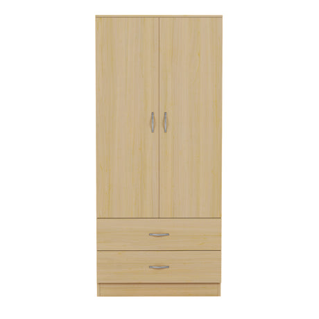 Riano 2 Door 2 Drawer Wardrobe for Bedroom Storage - Pine