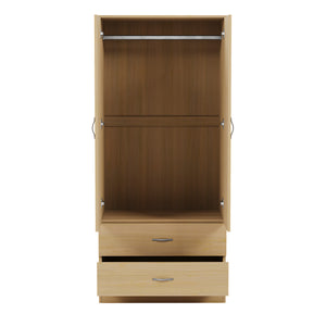 Riano 2 Door 2 Drawer Wardrobe for Bedroom Storage - Pine