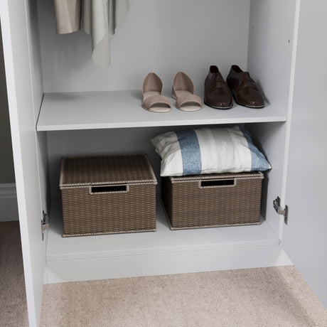 Riano 3 Door Wardrobe for Bedroom Storage- white
