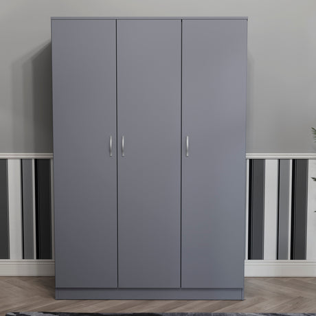 Riano 3 Door Wardrobe for Bedroom Storage - grey
