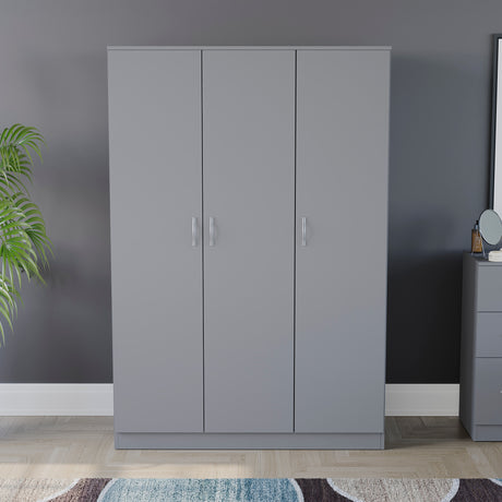 Riano 3 Door Wardrobe for Bedroom Storage - grey
