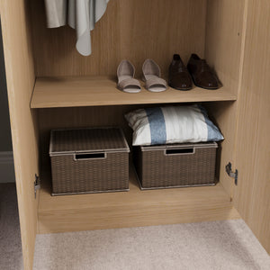 Riano 3 Door Wardrobe for Bedroom Storage - Pine
