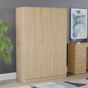 Riano 3 Door Wardrobe for Bedroom Storage - Pine
