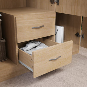Riano 3 Door 2 Drawer Mirrored Wardrobe, Pine