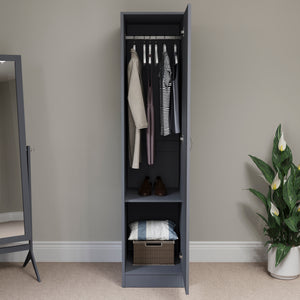 Riano 1 Door Wardrobe, Grey