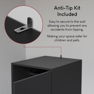 Riano 1 Door Wardrobe, Black