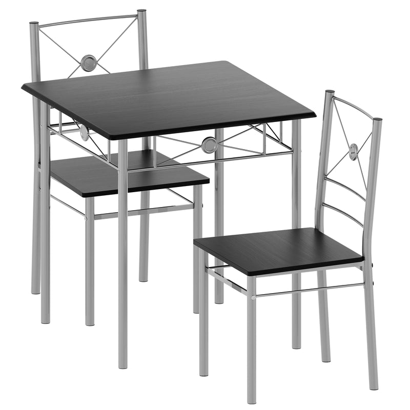 Roslyn 2 Seater Dining Set, Black