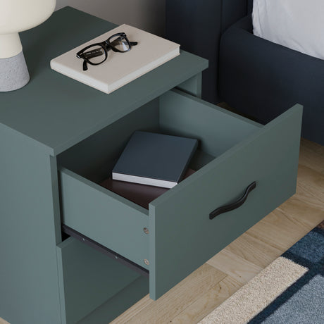 Riano 2 Drawer Bedside Chest Green Bedroom Storage Unit
