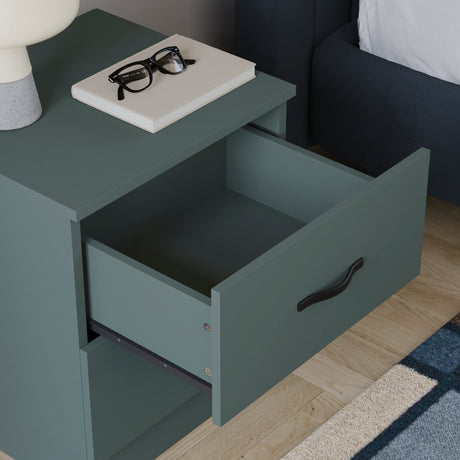 Riano 2 Drawer Bedside Chest Green Bedroom Storage Unit
