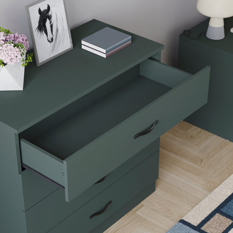 Riano 4 Drawer Chest Green Bedroom Storage Unit
