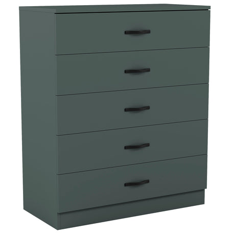 Riano 5 Drawer Chest Green Bedroom Storage Unit
