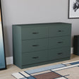 Riano 6 Drawer Chest Green Bedroom Storage Unit
