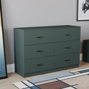 Riano 6 Drawer Chest Green Bedroom Storage Unit
