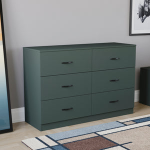 Riano 6 Drawer Chest Green Bedroom Storage Unit
