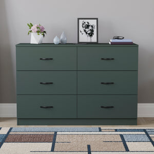Riano 6 Drawer Chest Green Bedroom Storage Unit
