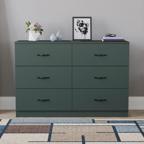 Riano 6 Drawer Chest Green Bedroom Storage Unit
