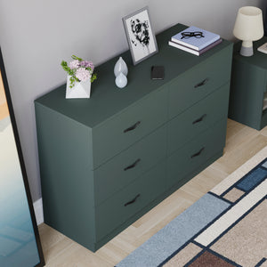 Riano 6 Drawer Chest Green Bedroom Storage Unit
