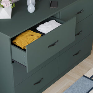 Riano 6 Drawer Chest Green Bedroom Storage Unit

