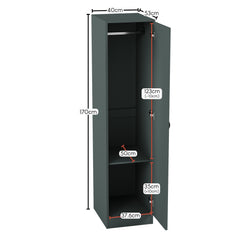 Riano 1 Door Wardrobe, Jasper Green