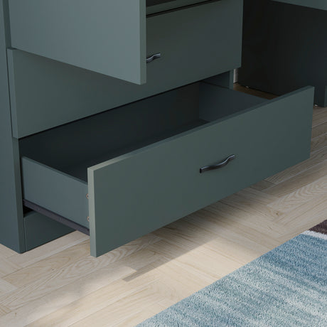 Riano 2 Door 2 Drawer Wardrobe for Bedroom Storage - Jasper Green
