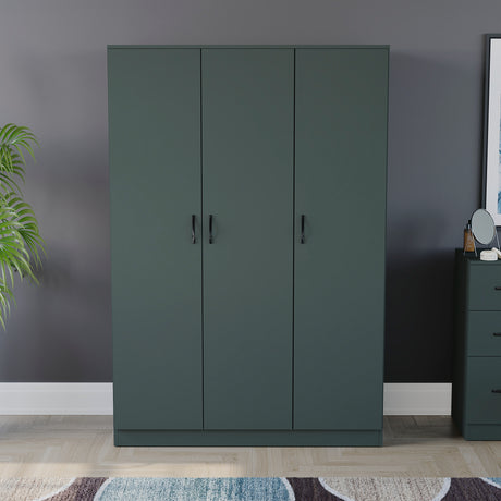 Riano 3 Door Wardrobe for Bedroom Storage - Jasper Green
