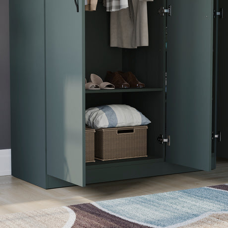 Riano 3 Door Wardrobe for Bedroom Storage - Jasper Green
