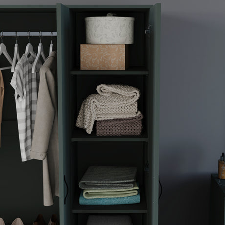 Riano 3 Door Wardrobe for Bedroom Storage - Jasper Green

