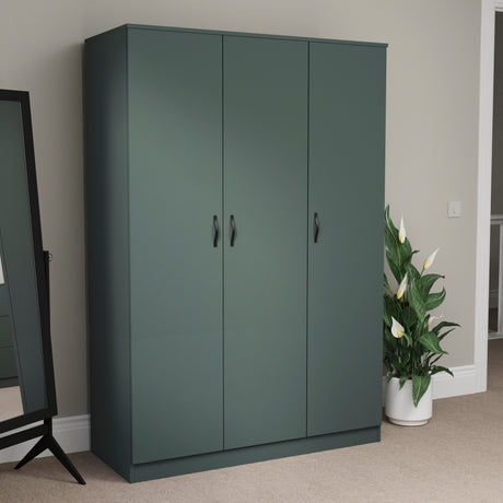 Riano 3 Door Wardrobe for Bedroom Storage - Jasper Green
