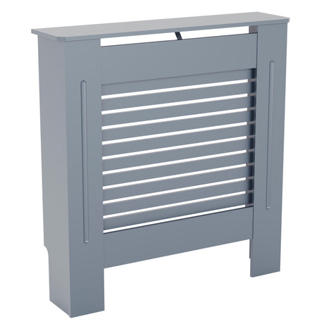 Milton Radiator Cover - Dark Grey, Small, Horizontal Grille Design
