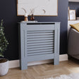 Milton Radiator Cover - Dark Grey, Small, Horizontal Grille Design
