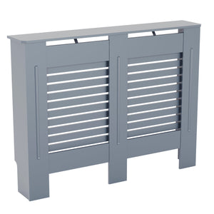 Milton Radiator Cover - Dark Grey, Medium, Horizontal Grille Design
