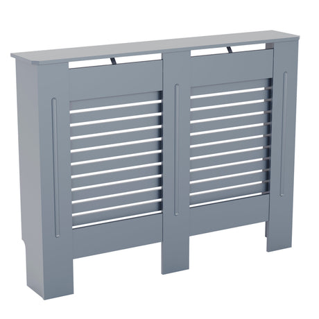 Milton Radiator Cover - Dark Grey, Medium, Horizontal Grille Design
