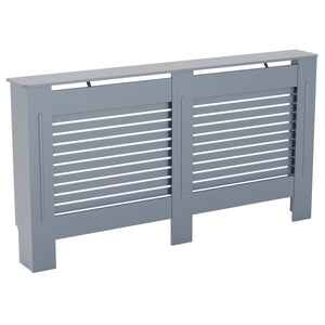 Milton Radiator Cover - Dark Grey, Large, Horizontal Grille Design
