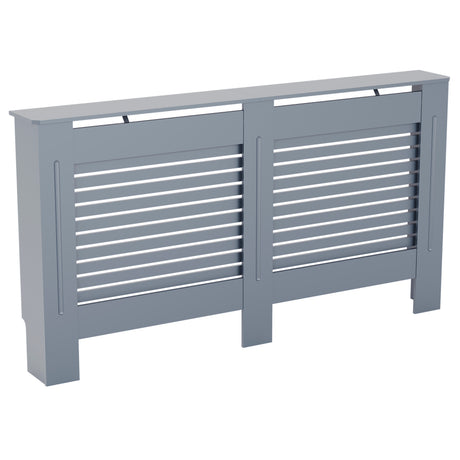 Milton Radiator Cover - Dark Grey, Large, Horizontal Grille Design
