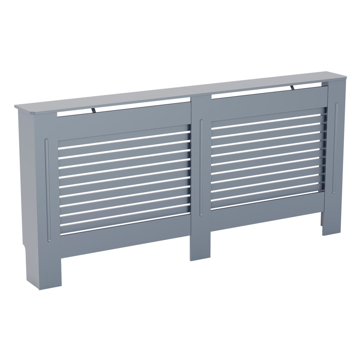 Milton Radiator Cover - Dark Grey, Extra Large, Horizontal Grille Design
