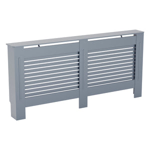 Milton Radiator Cover - Dark Grey, Extra Large, Horizontal Grille Design
