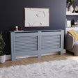 Milton Radiator Cover - Dark Grey, Extra Large, Horizontal Grille Design
