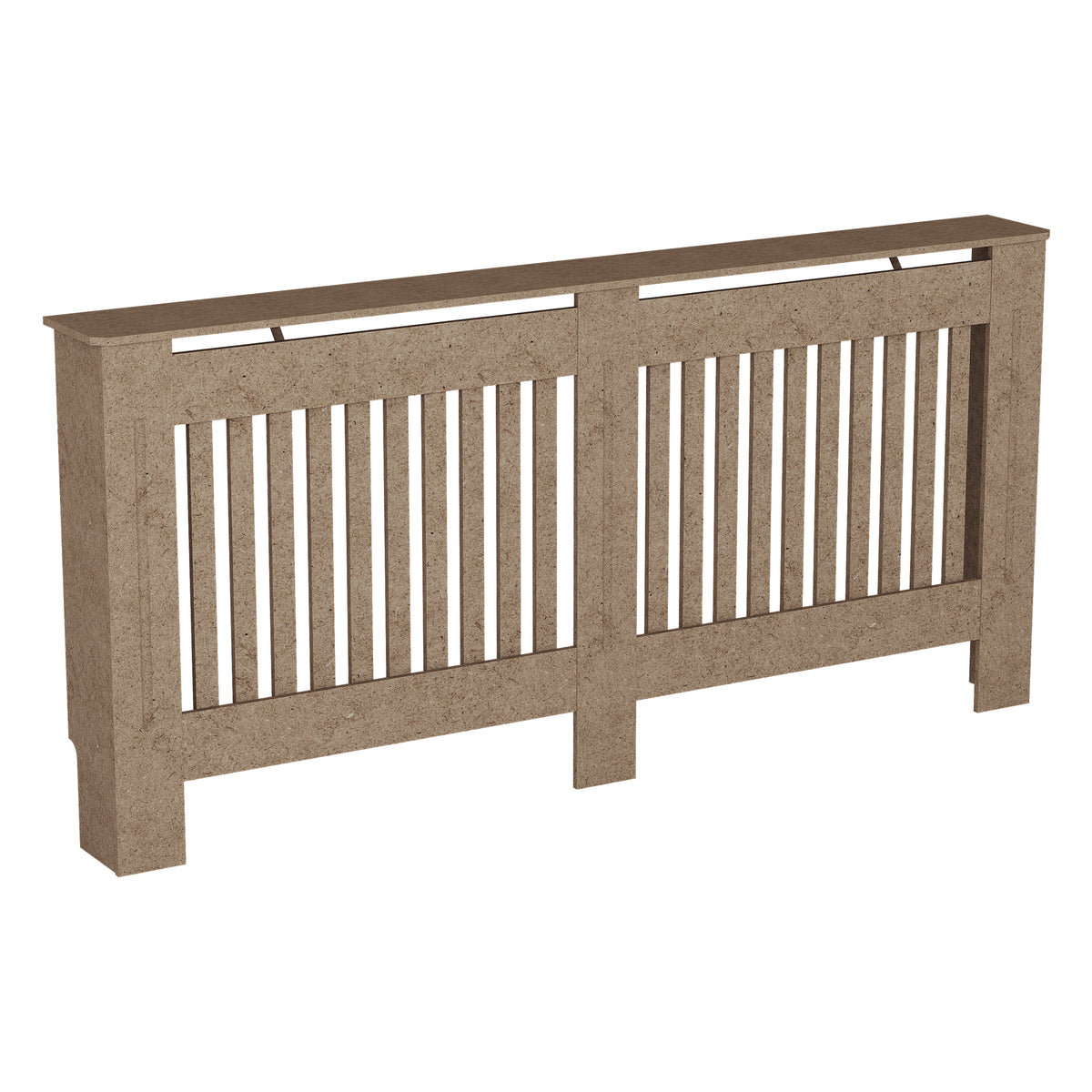 Extra Large unfinished Chelsea radiator cover with decorative slatted front, ready to paint
