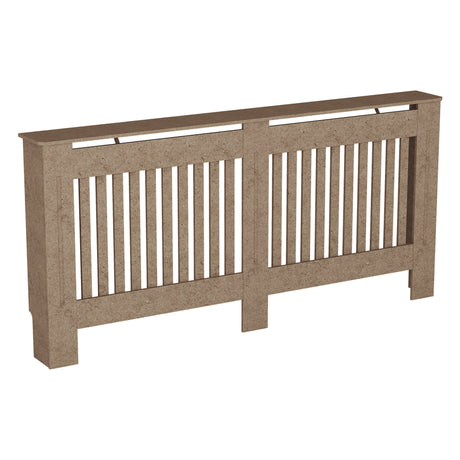 Extra Large unfinished Chelsea radiator cover with decorative slatted front, ready to paint
