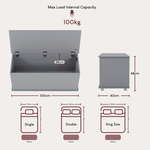 Leon Toy Box, Grey