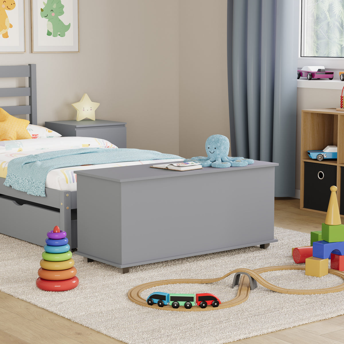 Leon Toy Box, Grey