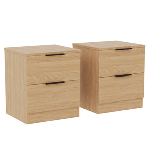 Trega 2 Drawer Bedside Chest, Pine - Set of 2