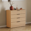 Trega 4 Drawer Chest of Drawer in Pine with compact bedroom storage
