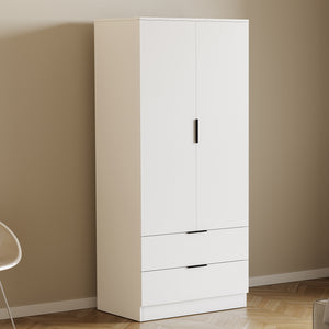 Trega 2 Door 2 Drawer Wardrobe, White