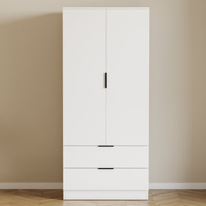 Trega 2 Door 2 Drawer Wardrobe, White