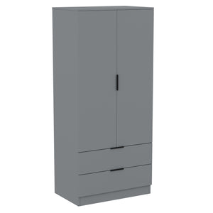 Trega 2 Door 2 Drawer Wardrobe, Grey