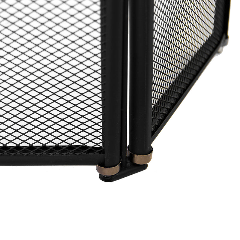 Selby 3-Panel Fire Guard - Black