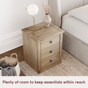 Panama 3-Drawer Bedside Chest