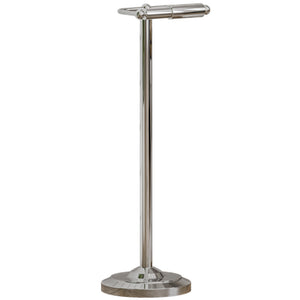 Floor Standing Toilet Roll Holder - Silver
